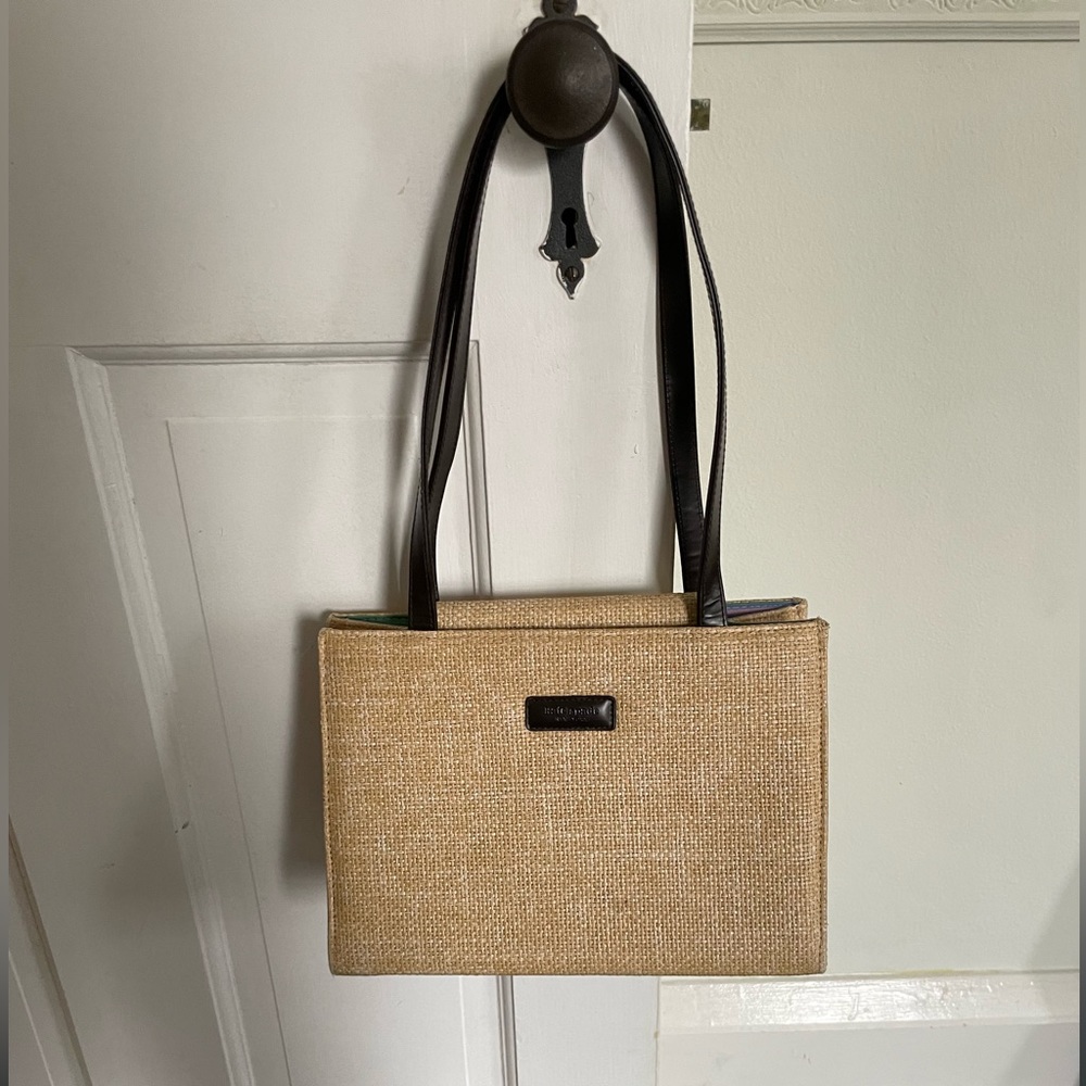 Kate Spade New York Linen straw purse - Pristine Condition!